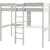 58 aufm Kessel Hochbett Karole 208x105x175 Kinderbett Massivholz Weiß