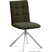 58 aufm Kessel Esszimmerstuhl drehbar (4er-Set) Drucie 47x91x60 Edelstahl/Khaki
