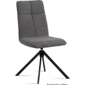 58 aufm Kessel Esszimmerstuhl drehbar (2er-Set) Debbie 47x92x60 Schwarz/Grau