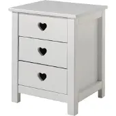 58 aufm Kessel Nachtkonsole Kamila 45x40x55 Nachtkommode MDF Weiß