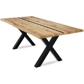 58 aufm Kessel Esstisch Dannie 3 200x79x100 Esszimmertisch Massivholz Wildeiche