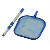 Paradies Pool Pool PVC-Laubkescher mit Alu Stange, flach Kescher Poolkescher Pool Reinigung