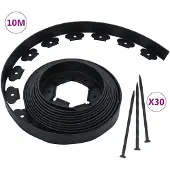 vidaXL Flexible Rasenkante mit 30 Nägeln 10 m 5 cm