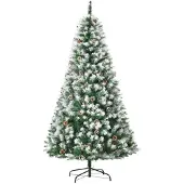 Xdovet Künstlicher Weihnachtsbaum,Künstliche Christbaum, Weihnachtsstern, verschneite Spitzen,180 cm