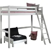 58 aufm Kessel Hochbett Karolina 209x165x190 Kinderbett Massivholz Weiß