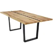 58 aufm Kessel Esstisch Dannie 6 180x77x90 Esszimmertisch Massivholz Wildeiche