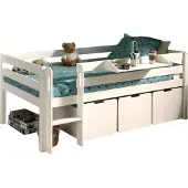 58 aufm Kessel Kojenbett Karolina 208x105x83 Kinderbett Massivholz Weiß