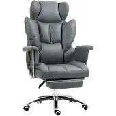 HOMCOM Bürostuhl mit Liegefunktion, ergonomisch Schreibtischstuhl, Drehstuhl