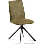 58 aufm Kessel Esszimmerstuhl (4er-Set) Dredi 47x92x60 Schwarz/Olivgrün
