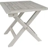 ESTEXO Beistelltisch Holztisch Tisch 40x40 cm Gartentisch Klapptisch Weiß lasiert Holz