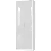 SMARTBett GmbH SMARTBett Schrank Kleiderschrank Aktenschrank 80 cm Weiss/Weiss Glanz