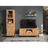 Woodkings Wohnwand 2tlg. Sydney Wildeiche