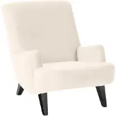 58 aufm Kessel Sessel Kajsa 71x80x101 Bezug Samtvelours Buche schwarz/creme