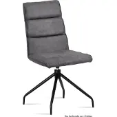 58 aufm Kessel Esszimmerstuhl drehbar (4er-Set) Domini 47x92x60 Schwarz/Grau