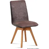 58 aufm Kessel Esszimmerstuhl drehbar (4er-Set) Donni 47x92x60 Eiche geölt/Braun