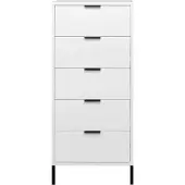 58 aufm Kessel Kommode Erna 51x45x123 Kreidegrau matt Lack 14727-Q