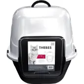 M PETS XXL Katzentoilette – 62 x 53 x 58 cm – Schwarz und Weiß
