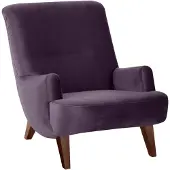 58 aufm Kessel Sessel Kajsa 71x80x101 Bezug Samtvelours Buche nussbaum/purple