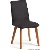 58 aufm Kessel Esszimmerstuhl (8er-Set) Darci 47x92x60 Eiche geölt/Espresso