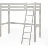58 aufm Kessel Hochbett Katharyn 209x165x190 Kinderbett Massivholz Weiß