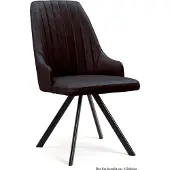 58 aufm Kessel Esszimmerstuhl (4er-Set) Deina 52x91x60 Schwarz/Espresso