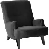 58 aufm Kessel Sessel Kajsa 71x80x101 Bezug Samtvelours Buche schwarz/schwarz