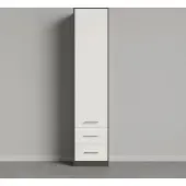 SMARTBett GmbH SMARTBett Schrank Kleiderschrank Aktenschrank 50cm mit 2 Schubladen Anthrazit/Weiss