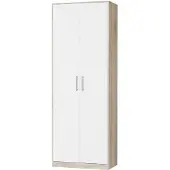 SMARTBett GmbH SMARTBett Schrank Kleiderschrank Aktenschrank 80 cm Eiche Sonoma/Weiss