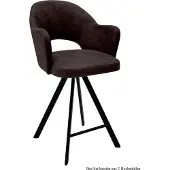 58 aufm Kessel Thekenstuhl (2er-Set) Delinda 59x104x61 Schwarz/Espresso