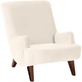 58 aufm Kessel Sessel Kajsa 71x80x101 Bezug Samtvelours Buche nussbaum/creme