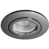 C-Light LED Einbaustrahler chrom glänzend für 68mm Lochbohrung 12V 3W neutralweiss