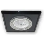 C-Light Flacher 230V LED Glas Spot S1371BK GU10-Modul 4,5W warmweiss