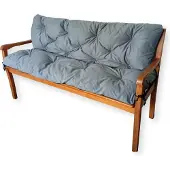 4L Textil Gartenbankauflage Sitzkissen und Rückenkissen Hollywoodschaukel Auflage (100x50x50 cm, Dunkelgrau)