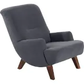 58 aufm Kessel Sessel Kajsa 71x80x101 Bezug Veloursstoff Buche nussbaum/anthrazit