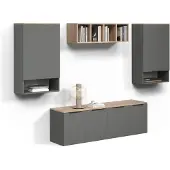 Livinity Wohnwand Piave Anthrazit 5 Teile, Model 58987
