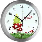 CreaDesign Kinderzimmer Funkwanduhr, Funkuhr Wanduhr Kinder, Froschkönig 25 cm
