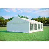 Pártystany-Jičín s.r.o. Partyzelt 6x8m PVC PREMIUM Feuerfest - Weiß