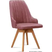 58 aufm Kessel Esszimmerstuhl drehbar (2er-Set) Dotti 52x91x60 Eiche geölt/Rosewood