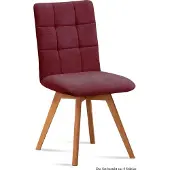 58 aufm Kessel Esszimmerstuhl (8er-Set) Dinny 47x91x60 Eiche geölt/Marsala