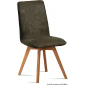 58 aufm Kessel Esszimmerstuhl (4er-Set) Dilga 47x92x60 Schwarz/Khaki
