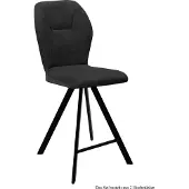 58 aufm Kessel Thekenstuhl drehbar (2er-Set) Diantha 51x109x60 Schwarz/Anthrazit