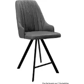 58 aufm Kessel Thekenstuhl (2er-Set) Demeter 52x108x60 Schwarz/Grau