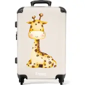 NoBoringSuitcases.com Koffer Mittelgroß 67x43x25 cm, Kinderkoffer Tiere: Giraffe, 60L