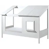 58 aufm Kessel Baumhausbett Katleen 214x105x159 Kinderbett Massivholz+MDF Weiß