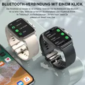 Sross Smartwatch Damen Herren Smartwatch, Fitness Tracker Uhr mit Anrufe