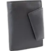LEAS Damenbörse im Hochformat mit RFID Schutz Echt-Leder, schwarz Ladies-Collection''