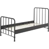 58 aufm Kessel Metallbett Kay 97x206x110 Einzelbett Metall Schwarz matt