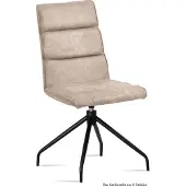 58 aufm Kessel Esszimmerstuhl drehbar (8er-Set) Domini 47x92x60 Schwarz/Natur
