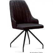 58 aufm Kessel Esszimmerstuhl (2er-Set) Dilara 52x91x60 Schwarz/Espresso