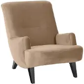 58 aufm Kessel Sessel Kajsa 71x80x101 Bezug Samtvelours Buche schwarz/sand